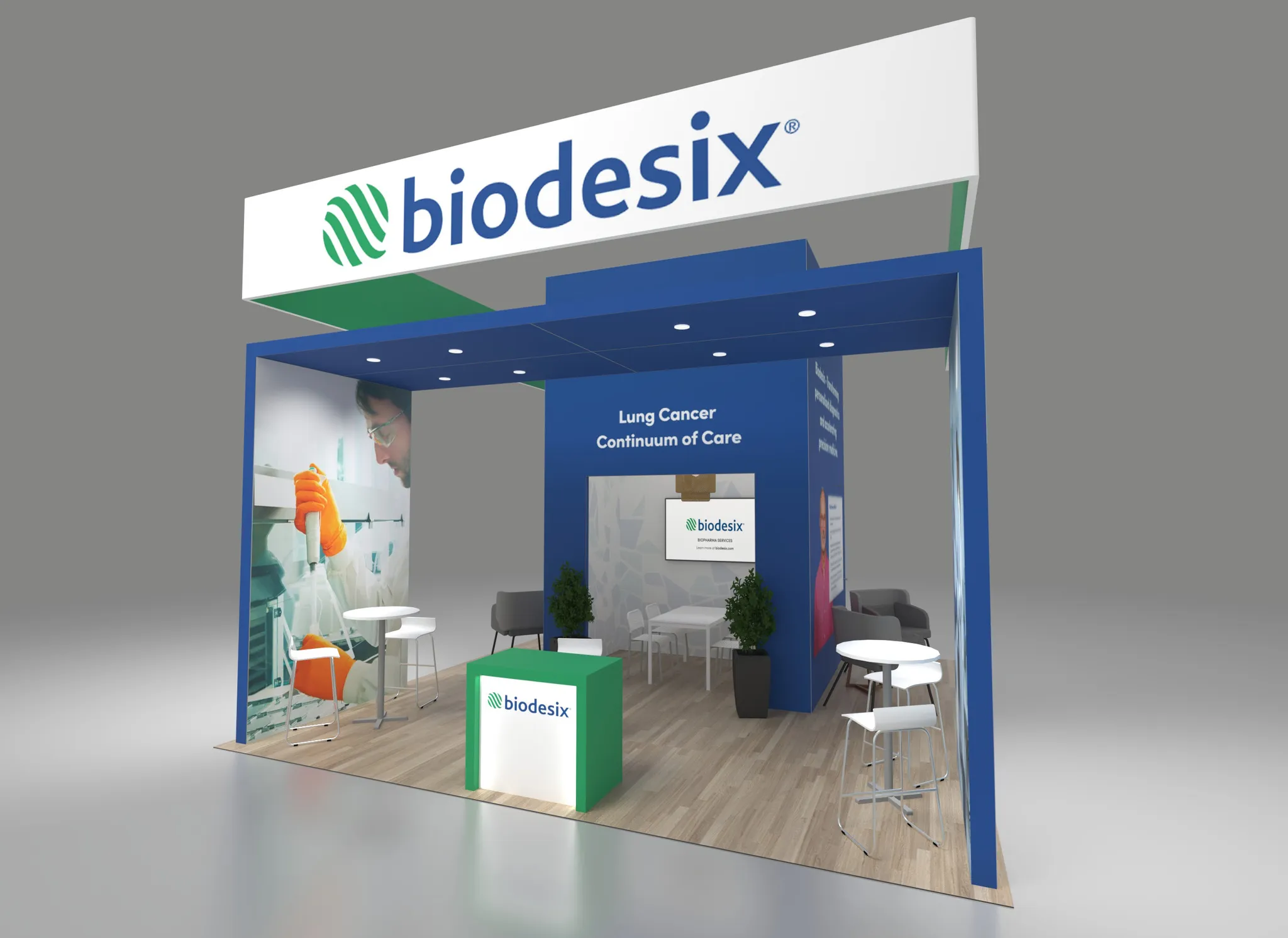 20x20 Island booth design by Condit Exhibits